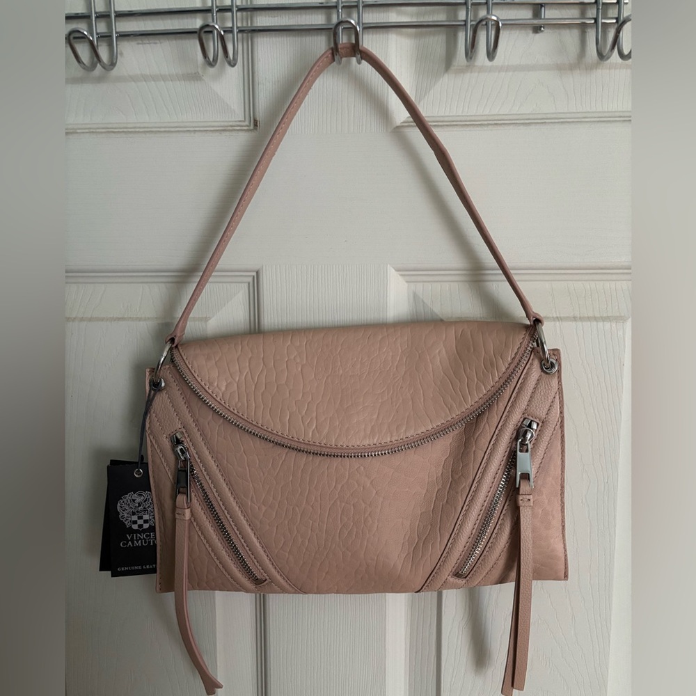 Vince Camuto Blush Textured Shoulder Bag